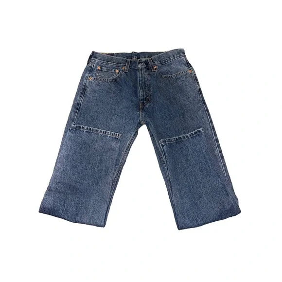 Levi's 505 Mens Denim Blue Jeans 32x30 Regular Fit Medium Wash 100% Cotton - Picture 2 of 11